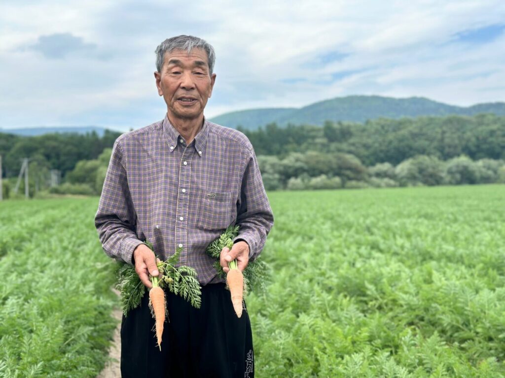 原谷農園の原谷さんとにんじん