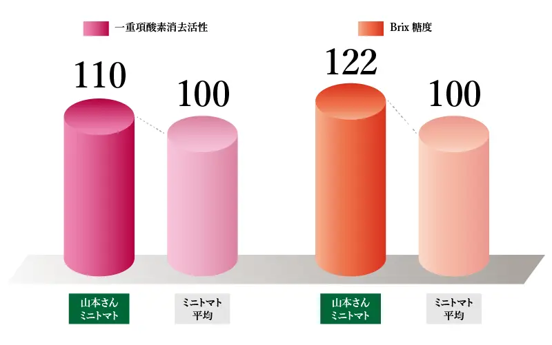 トマトの抗酸化力グラフ